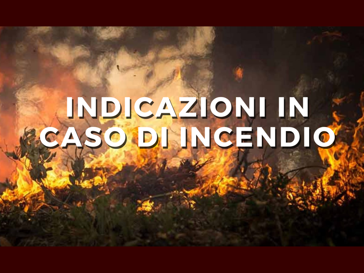 Indicazioni in caso di incendio